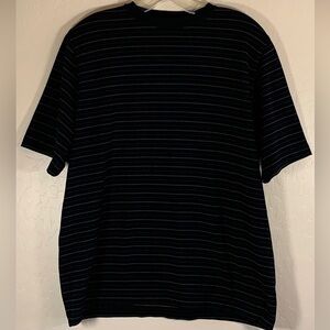 St. Croix Knits Striped T-Shirt Mens Sz S Black Casual Outdoor Made In USA EUC